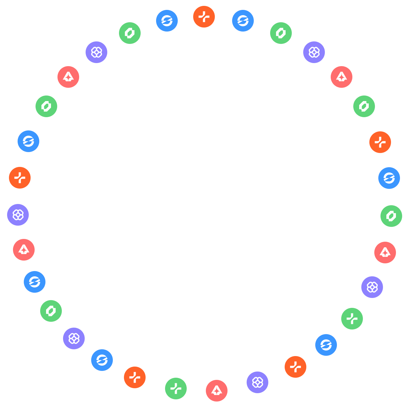 Connected ecommerce integration icons