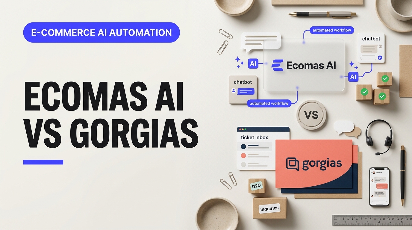 Visual photography demonstration demonstrating Ecomas AI vs Gorgias: Best D2C Support Tool?