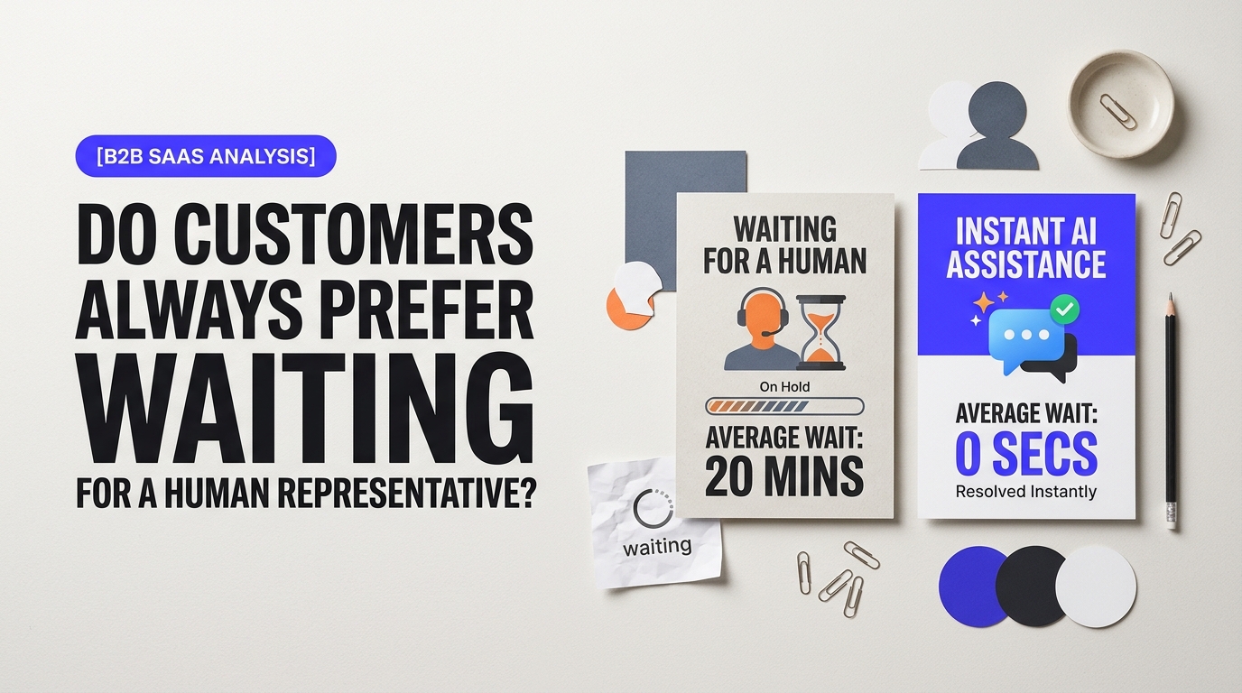 Detailed conceptual illustration explaining Do Customers Always Prefer Waiting for a Human Representative? in relation to myths about ai customer support agents